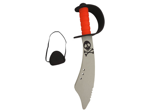 Sabie de pirat + plasture pentru ochi - 1 buc.