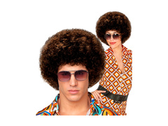 O perucă afro disco maro din anii 1970.