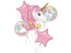 Buchet de baloane din folie Unicorn - 1 kpl.