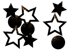 Decorațiuni strălucitoare cu două fețe - 12 buc.