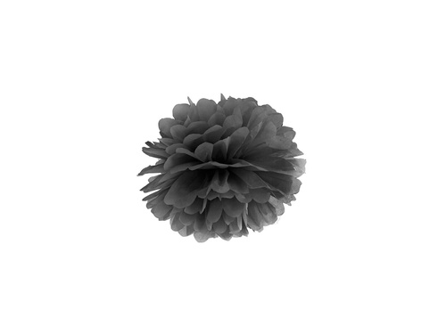 Decorațiuni florale suspendate pom pom - negru - 25 cm - 1 buc.
