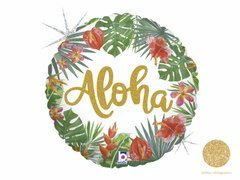 Aloha Tropical Leaves Balon cu folie - 46 cm - 1 buc