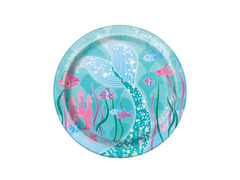 Farfurii aniversare Sirena - 18 cm - 8 buc.