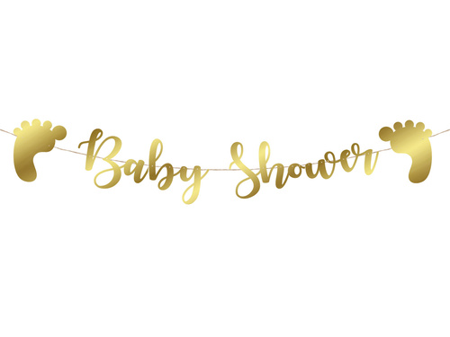 Baby Shower banner auriu - 110 cm - 1 buc.