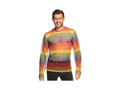 Tricou cu plasă curcubeu