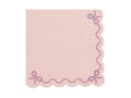 Șervețele de hârtie roz cu volan - 33 cm - 12 buc.