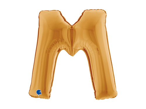 Balon folie litera M auriu - 40" - 1 buc.