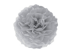 Decorațiuni florale suspendate pom pom - gri - 35 cm - 1 buc.