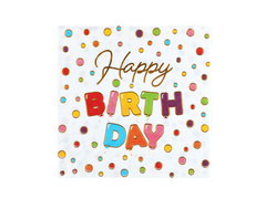 Șervețele Happy Birthday - 33 cm - 20 buc.