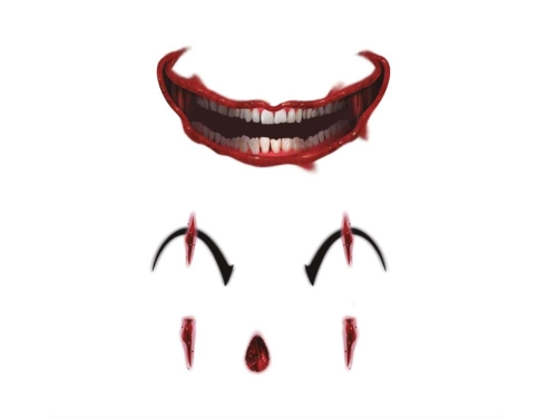 Autocolante autoadezive cu față de clovn