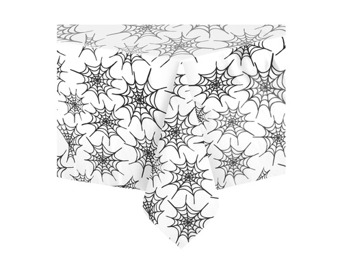 Față de masă din folie Cobwebs alb - 137 x 274 cm - 1 buc.