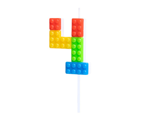 Blocuri numerice cu lumânări - 4 - 1 buc.