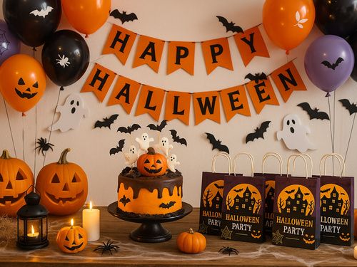 Pungi cadou pentru petrecerea de Halloween - 4 buc.