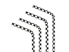 Paie aniversară în carouri - 19,5 cm - 10 buc.