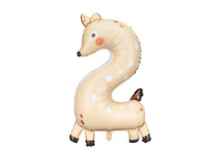 Număr 2 Saren balon de folie - 88 cm - 1 buc.