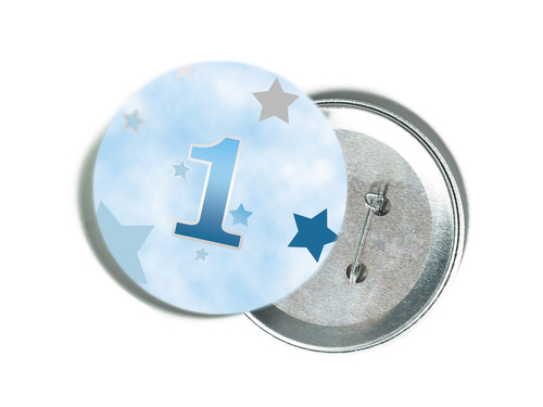 Broșă aniversară Stele albastre - 1 buc.