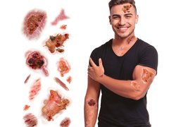 Tatuaje lavabile Halloween Scars - 14 buc.