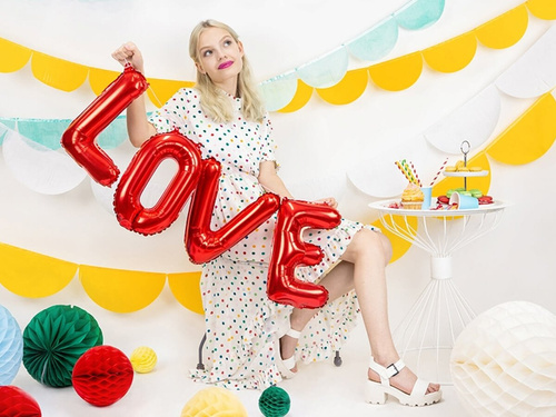 Balon folie roșu LOVE 140 x 35cm