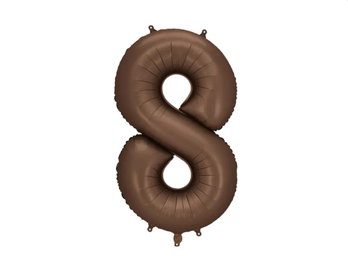 Balon din folie maro numărul 8 - 86 cm - 1 buc.