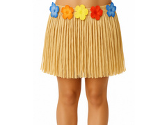 Fustă hawaiiană scurtă din paie - 40 cm - 1 buc.