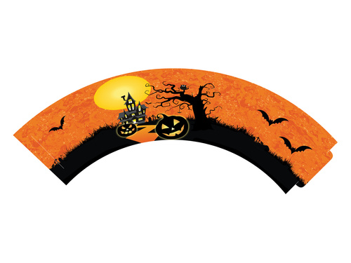 Cazuri pentru cupcake Casa bântuită - 6 buc.