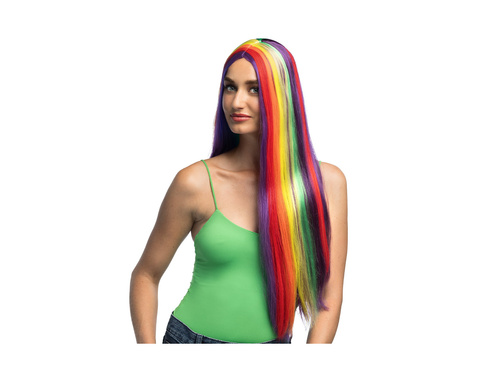 Peruca lungă multicoloră Unity