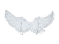 Aripi de înger albe strălucitoare cu pene - 1 buc.