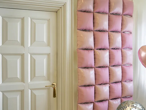 Baloane din folie Pătrate roz murdar - 35 x 35 cm - 4 buc.