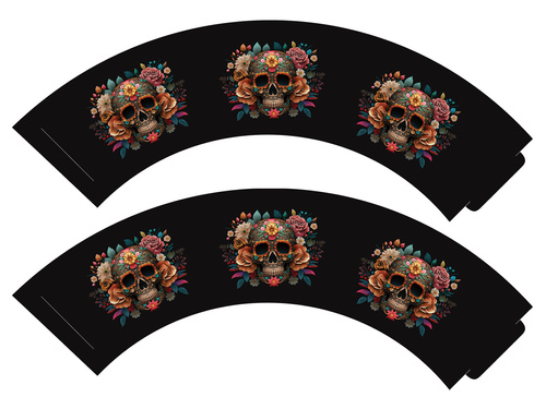 Dia de los muertos set de decorațiuni pentru cupcakes - 12 buc.