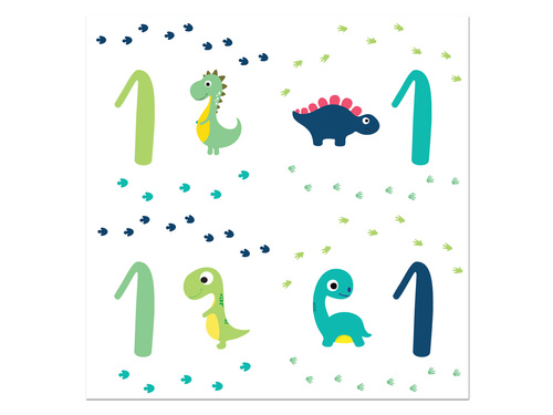 Șervețele Happy Birthday Dinosaurs - 33 cm - 20 buc.