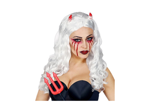 Peruca satanică albă blondă