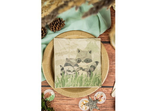 Șervețele pentru aniversare „Animăluțele Pădurii” – 33 cm – 20 de bucăți.