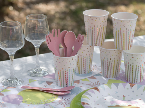 Cupe de aniversare fericită - 270 ml - 10 buc.