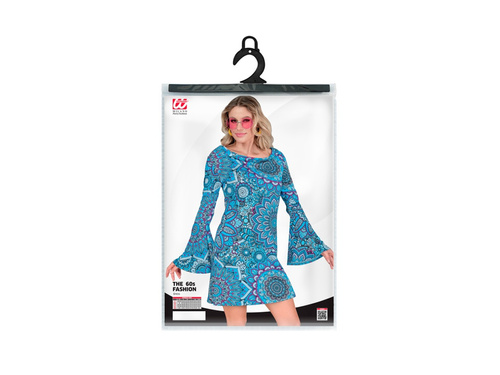 Ținută hippie din anii 1960. - mandala albastră