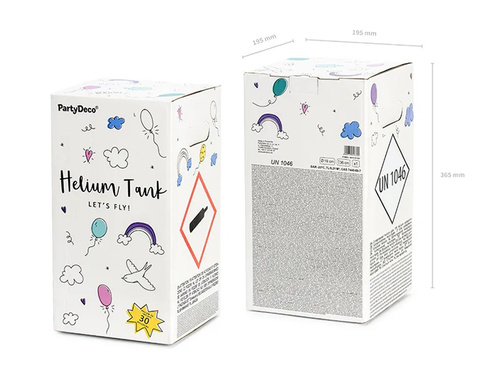 Kit de auto-inflare pentru 30 baloane cu heliu - sticlă