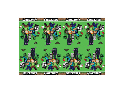 Față de masă pentru ziua de naștere Minecraft - 120 x 180 cm - 1 buc.