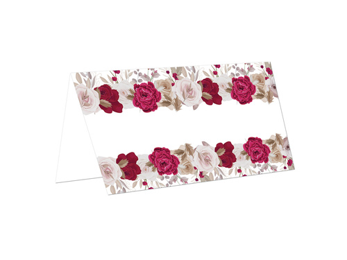 Viniete pliate cu flori - 10 buc.