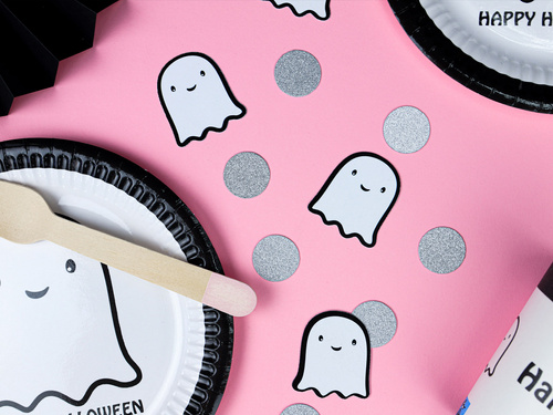 Farfurii de Halloween Merry Ghost - 18 cm - 6 buc.