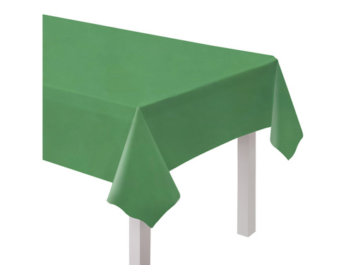 Față de masă din hârtie verde - 137 x 274 cm - 1 buc.
