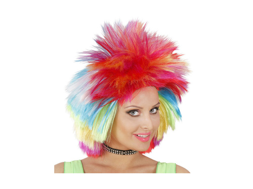 Peruca multicoloră a unui star rock