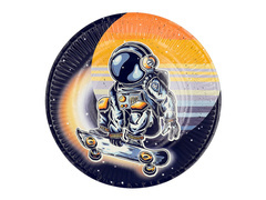 Farfurii aniversare Cosmos - 23 cm - 8 buc.