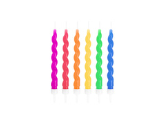 Lumânări aniversare colorate - 8,5 cm - 6 buc.