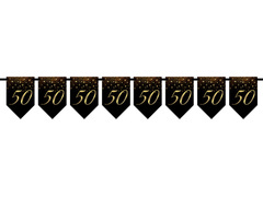Banner cu stegulețe „Sparkling” pentru aniversarea de 50 de ani – 5 m.