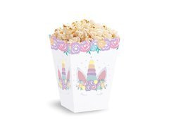 Cutii de popcorn unicorn - 6 buc.