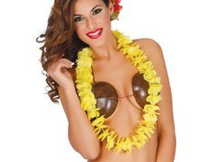 Colier hawaiian - galben - 1 buc.