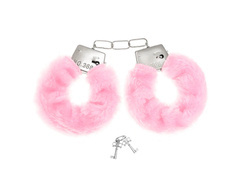 Cătușe roz cu blană - 1 buc.