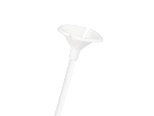 EKO Bețe de hârtie cu dopuri pentru baloane - alb - 10 buc.