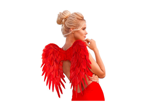 Aripi de pene pliabile roșii 50×50 cm