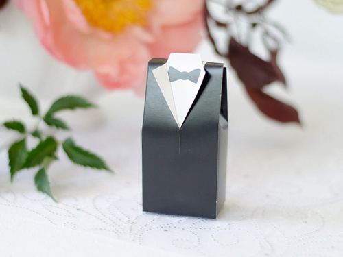 Cutii pentru invitați de nuntă - frac - 10 buc.