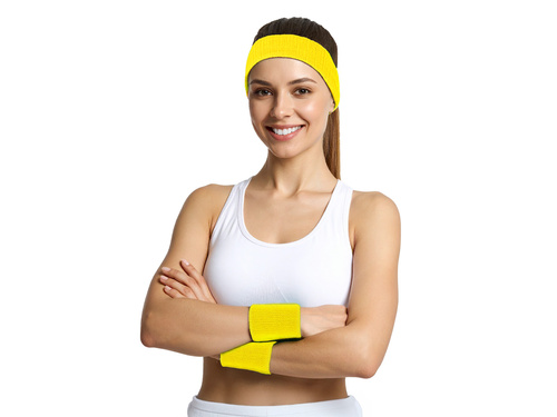 Disco 80s neon galben brățări - 3 buc.